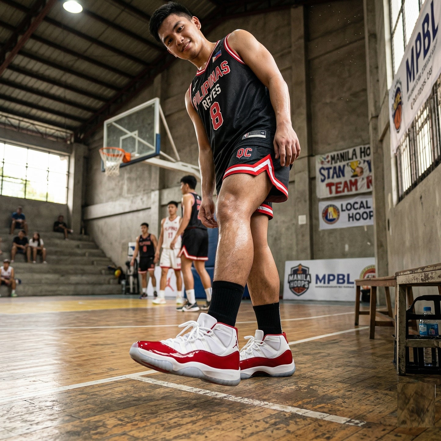 J11 HIGH - WHITE RED